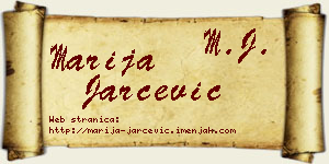 Marija Jarčević vizit kartica